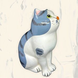 Vintage Royal Orleans Design 1985 ceramic Cat Kitty Figurine Made In Japan